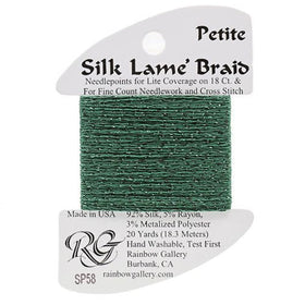 RBGL - Silk Lame Braid - 18 Count - SL-0058 - Dark Christmas Green