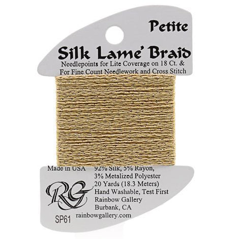RBGL - Silk Lame Braid - 13 Count - LB-0061 - Sand Gold