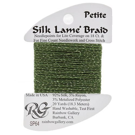 RBGL - Silk Lame Braid - Petite - SP-0064 - Deep Avocado