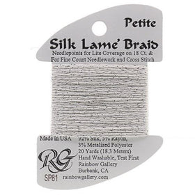 RBGL - Silk Lame Braid - 18 Count - SL-0081 - Platinum