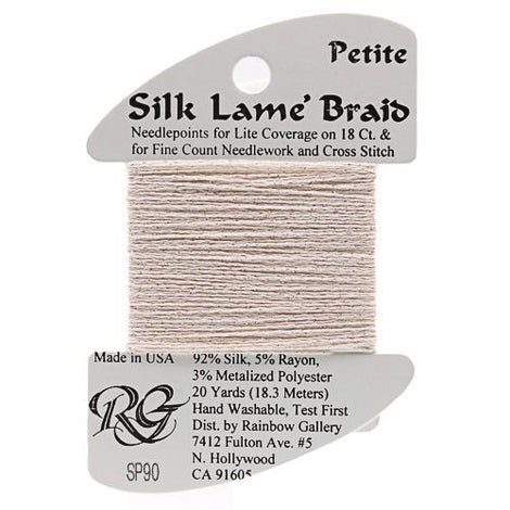 RBGL - Silk Lame Braid - 18 Count - SL-0090 - Barely Pink