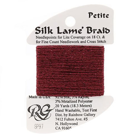 RBGL - Silk Lame Braid - Petite - SP-0097 - Ruby Red