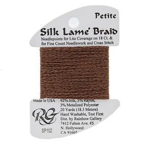 RBGL - Silk Lame Braid - Petite - SP-0102 - Warm Brown