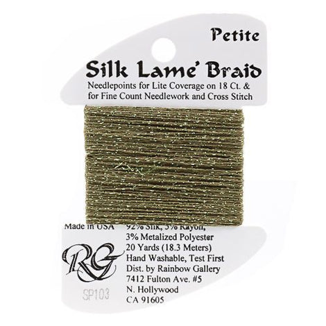 RBGL - Silk Lame Braid - 13 Count - LB-0103 - Olive
