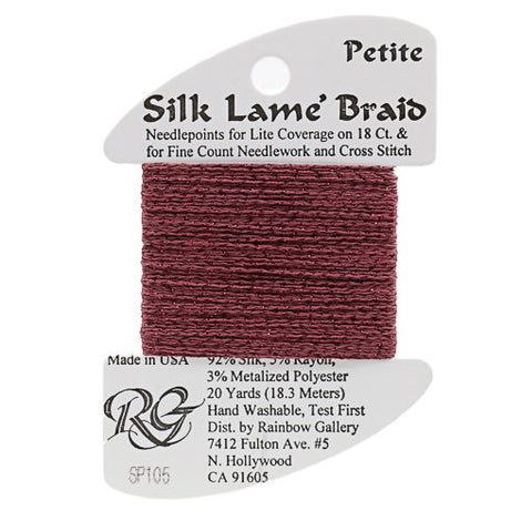 RBGL - Silk Lame Braid - 13 Count - LB-0105 - Wine