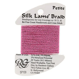 RBGL - Silk Lame Braid - 18 Count - SL-0109 - Medium Raspberry