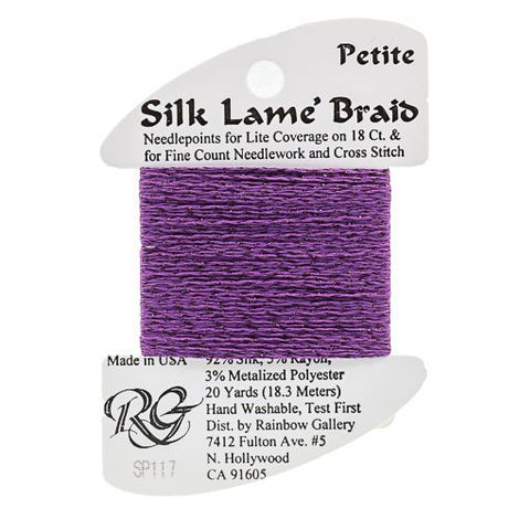 RBGL - Silk Lame Braid - 18 Count - SL-0117 - Dark Violet