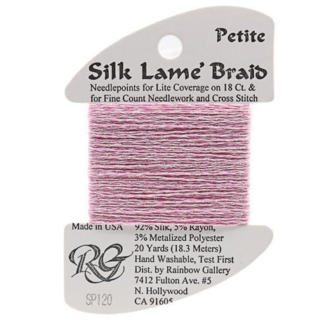 RBGL - Silk Lame Braid - 18 Count - SL-0120 - Light Raspberry