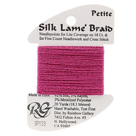 RBGL - Silk Lame Braid - 18 Count - SL-0123 - Dark Hot Pink