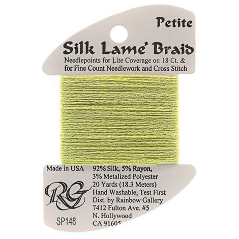 RBGL - Silk Lame Braid - 18 Count - SL-0148 - Lemon Lime