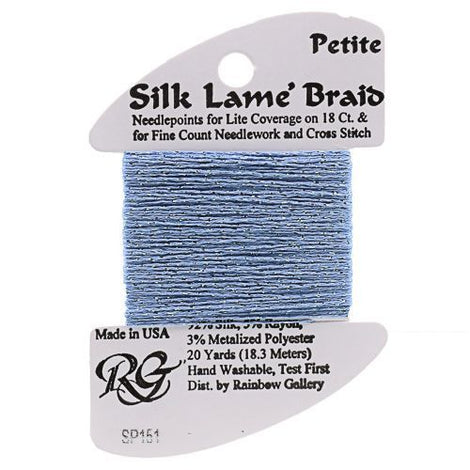 RBGL - Silk Lame Braid - 18 Count - SL-0151 - Azure Blue