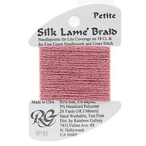 RBGL - Silk Lame Braid - 13 Count - LB-0163 - Medium Rose