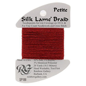 RBGL - Silk Lame Braid - 18 Count - SL-0186 - Fiery Red