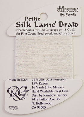 RBGL - Silk Lame Braid - Petite - SP-0300 - White Glow In The Dark