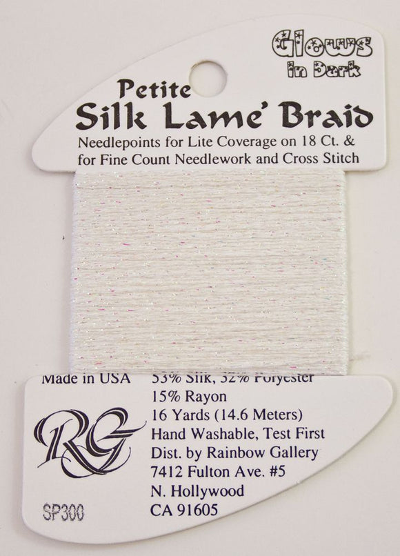 RBGL - Silk Lame Braid - 13 Count - LB-0300 - White Glow In The Dark
