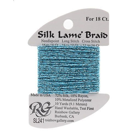 RBGL - Silk Lame Braid - 18 Count - SL-0241 - Scuba Blue