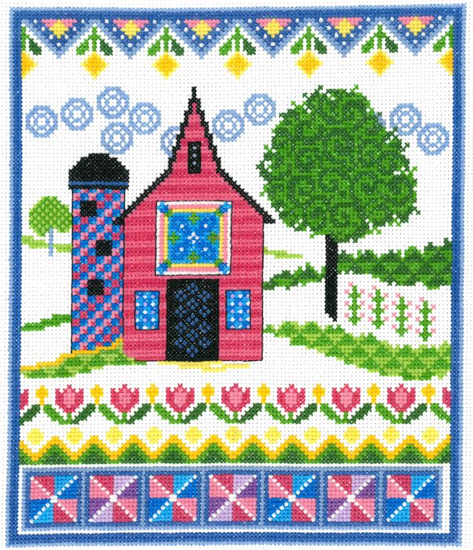 IMAG - 3200 - Ursula Michael - Barn With Spring Quilts