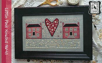 ABFA - Antique Sampler - Little Pink Houses - NW-48