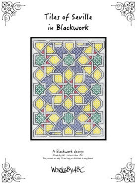 ABC - Tiles 0f Seville in Blackwork