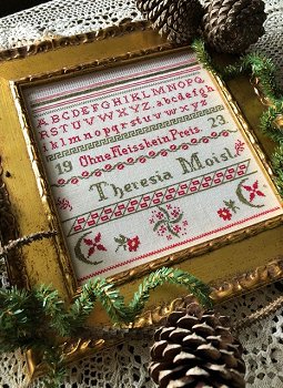 SHPD - Antique Sampler - Theresia Moisl 1923: No Prize without Effort