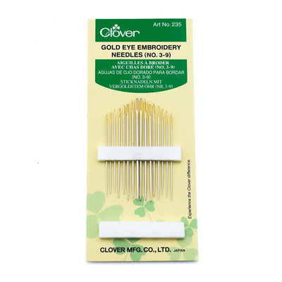CLV - Gold Eye Embroidery Needles (No. 3-9)