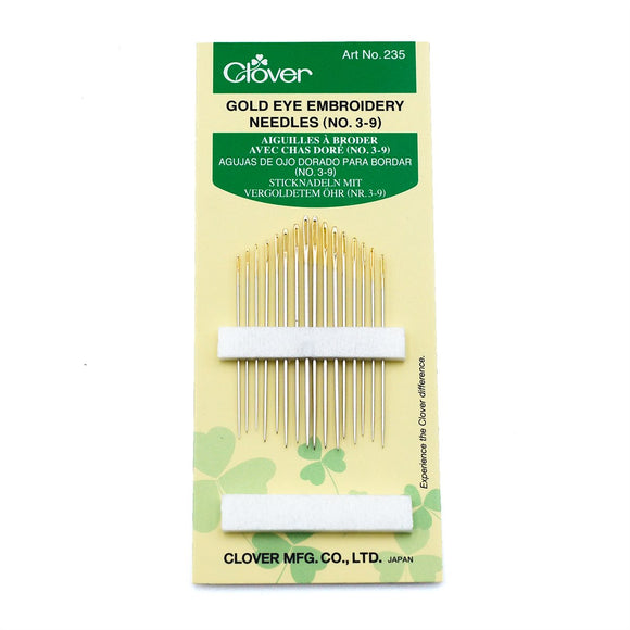 CLV - Gold Eye Embroidery Needles (No. 3-9)