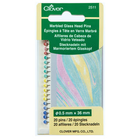 CLV - Marbled Glass Head Pins