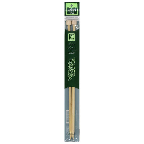 CLV - Takumi Bamboo Knitting Needles Single Pointed (14") No. 11