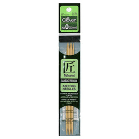 CLV - Takumi Bamboo Knitting Needles Double Pointed (5") No. 0