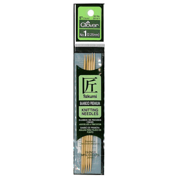 CLV - Takumi Bamboo Knitting Needles Double Pointed (5") No. 1