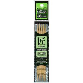 CLV - Takumi Bamboo Knitting Needles Double Pointed (5") No. 6