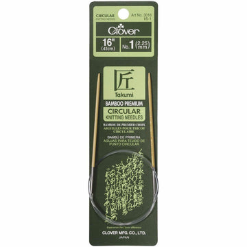 CLV - Takumi Bamboo Knitting Needles Circular 16" No. 1 (2.25mm)