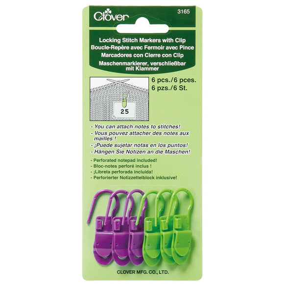 CLV - Locking Stitch Markers with Clip