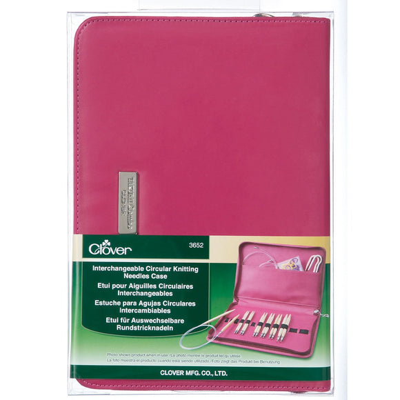CLV - Interchangeable Circular Knitting Needles Case (Pink)