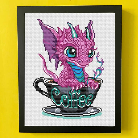 SPCL - Ruth Thompson - Coffee With Andi Dragon - Cross Stitch Kit