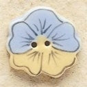 MHB - Ceramic Buttons - 43181 - Blue and Yellow Pansy