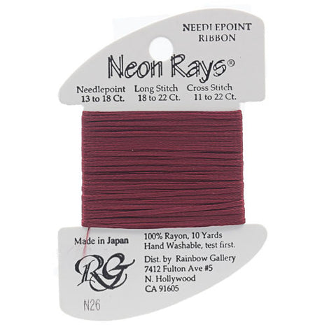 RBGL - Neon Rays - N-0026 - Burgundy