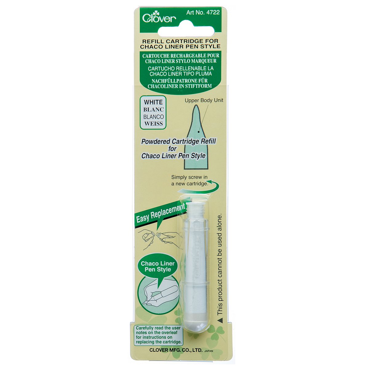 CLV - Refill Cartridge for Chaco Liner Pen Style (White)