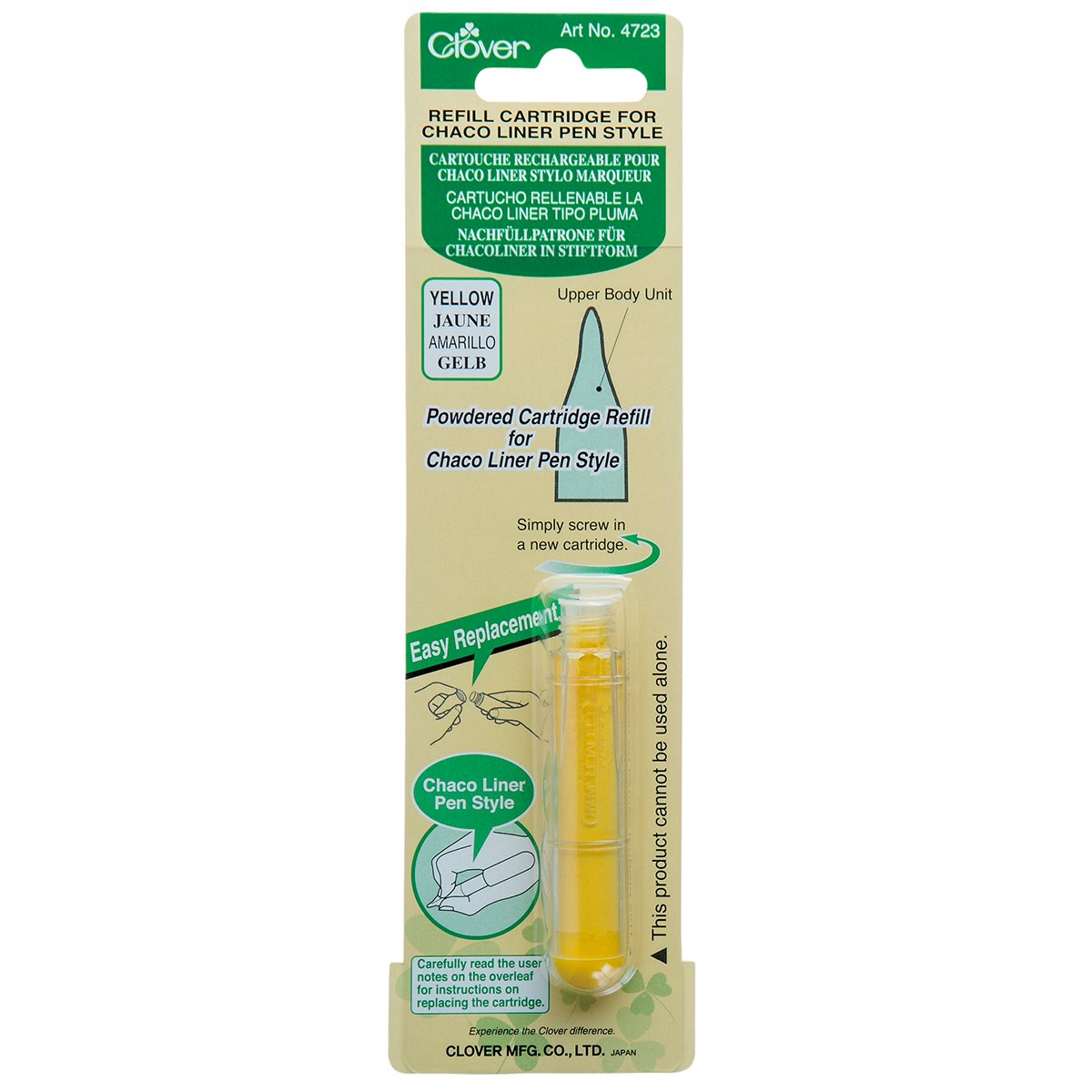 CLV - Refill Cartridge for Chaco Liner Pen Style (Yellow)