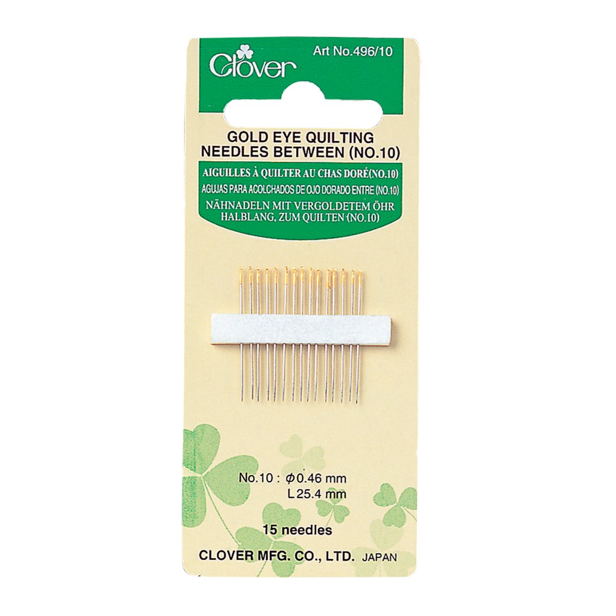 CLV - Gold Eye Quilting Needles Between - #10