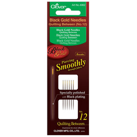 CLV - Black Gold Hand Sewing Needles (Quilting Between) No. 12