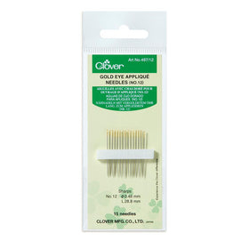 CLV - Gold Eye Applique Needles (No. 12)