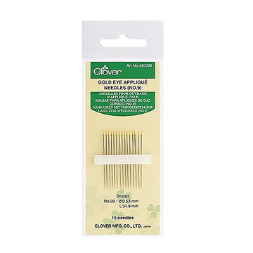 CLV - Gold Eye Applique Needles (No. 9)