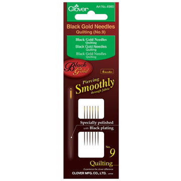 CLV - Black Gold Hand Sewing Needles (Quilting) No. 9