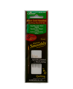 CLV - Black Gold Hand Sewing Needles (Quilting) No. 9, 10, 12