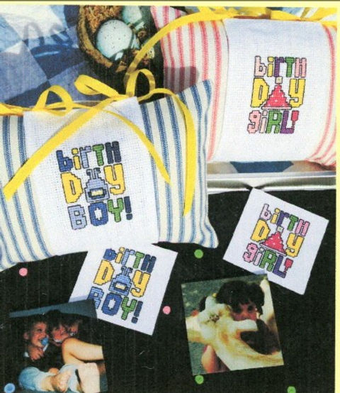 ABD - Birthday Girl & Boy: Pillow and Magnet Set: Boy