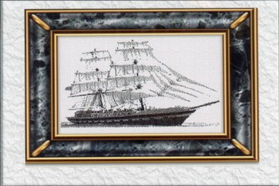 RRD - Pen and Ink Cross-Stitch Collection - Sailing Ships - Ship Concordia