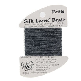 RBGL - Silk Lame Braid - 18 Count - SL-0201 - Gunmetal