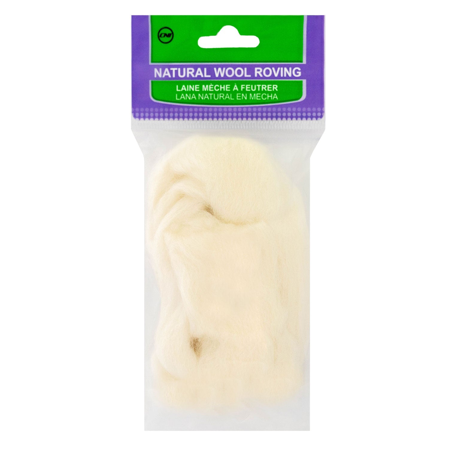 CLV - Natural Wool Roving (Off-White)