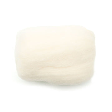 CLV - Natural Wool Roving - Off-White